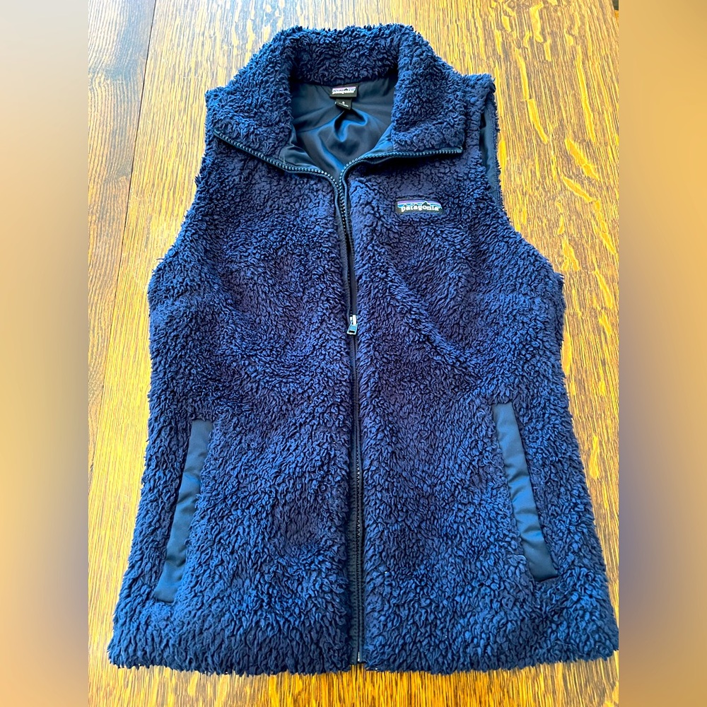 Patagonia Fleece Navy Women’s Vest Size Small/XS!